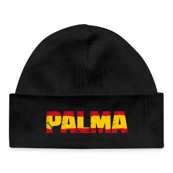 Palma Flagge Spanien - Baby Organic Mütze - Schwarz - Vorne