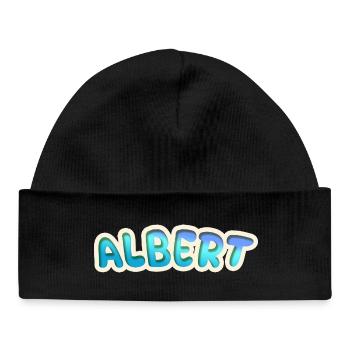 Albert als Beruf - Baby Organic Mütze - Schwarz - Vorne
