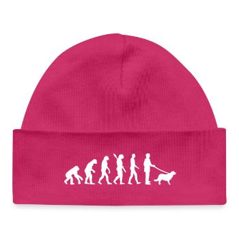 Évolution vers Promeneur de Chiens - Bonnet bébé bio - hot pink - Devant
