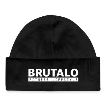 Brutalo Typo Grunge | Fitness Lifestyle Gym - Baby Organic Beanie - black - Front