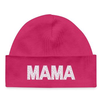 Mama Blüten Typografie - Baby Organic Mütze - hot Pink - Vorne