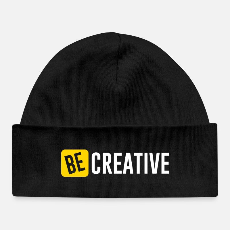 Be Creative Inspiration Design - Baby Organic Beanie - black