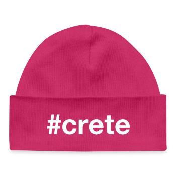 CRETE Hashtag - Baby Organic Mütze - hot Pink - Vorne