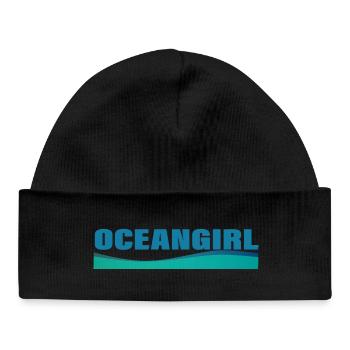 FILLE DE L’OCÉAN - Bonnet bébé bio - noir - Devant