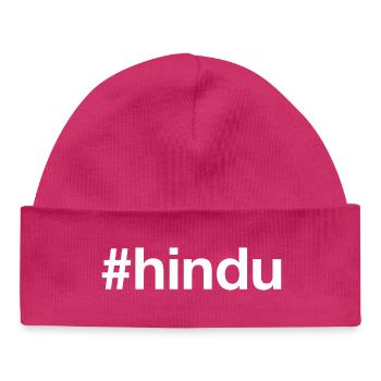 HINDU Hashtag - Baby Organic Beanie - hot pink - Front