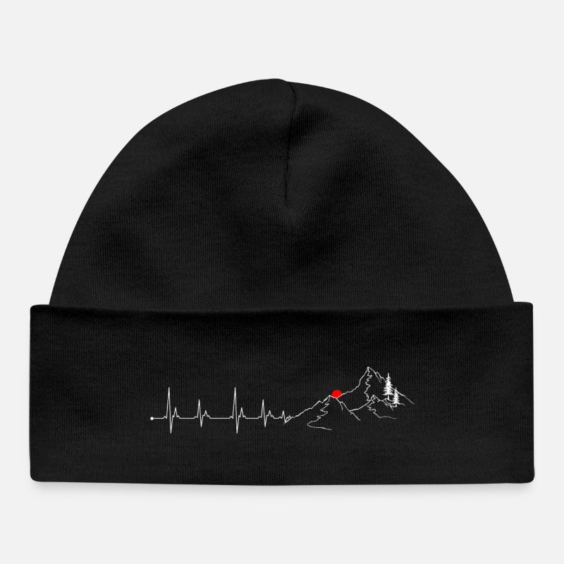 Summit Pulse Red Peak - Baby Organic Beanie - black