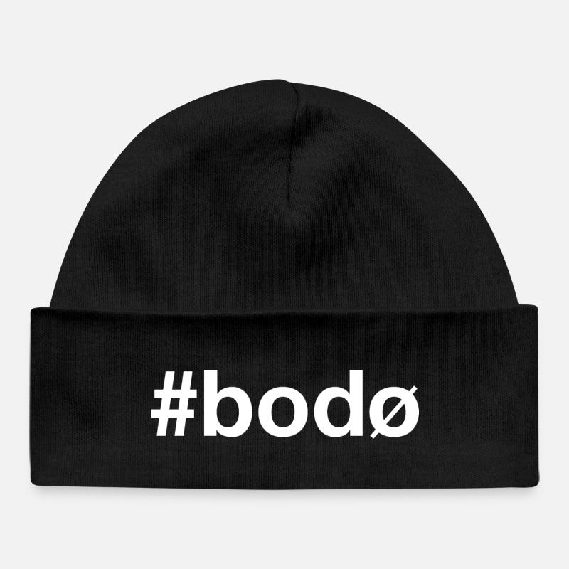 Bodø White Hashtag - Baby Organic Mütze - Schwarz