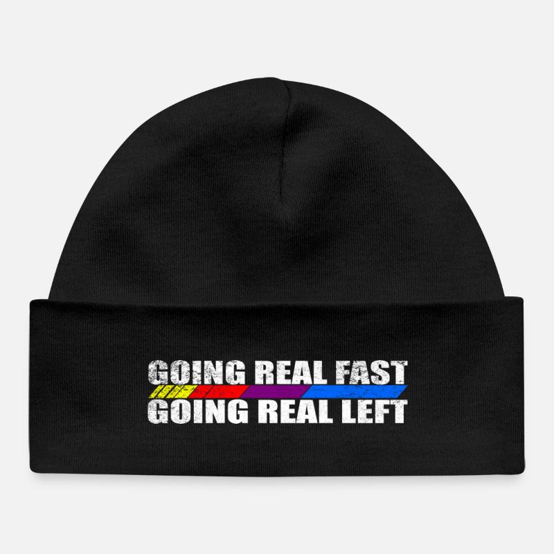 Motif à rayures de course pour les amateurs de vitesse - Bonnet bébé bio - noir