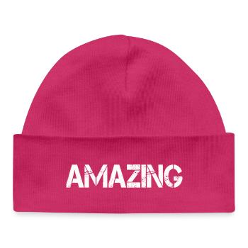 STUPÉFIANT - Bonnet bébé bio - hot pink - Devant