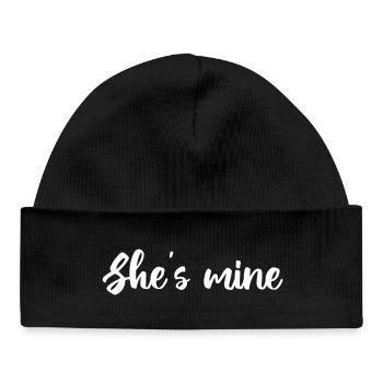 She_s Mine Design - Baby Organic Beanie - black - Front
