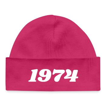1974 - Baby Organic Beanie - hot pink - Front