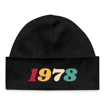 1978 Gift 1978 Birthday 1978 Retro 1978 - Baby Organic Beanie - black - Front
