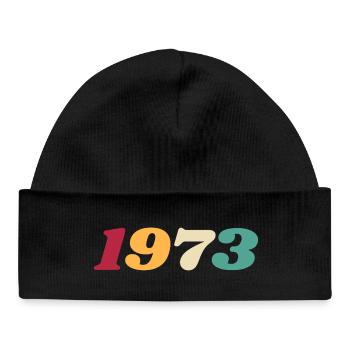 1973 Geschenk 1973 Geburtstag 1973 Retro 1973 - Baby Organic Mütze - Schwarz - Vorne