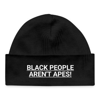 Black People aren't Apes - We The People, black pe - Baby Organic Beanie - black - Front