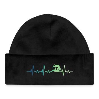 Jiu Jitsu Heartbeat Jiu-Jitsu - Baby Organic Beanie - black - Front