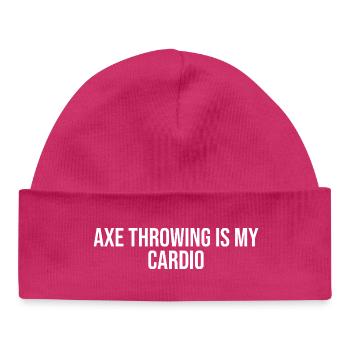 Axe Throwing Shirt - Baby Organic Beanie - hot pink - Front