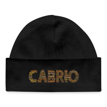Wortwolke Cabrio Sprüche Sommer Auto  - Baby Organic Mütze - Schwarz - Vorne