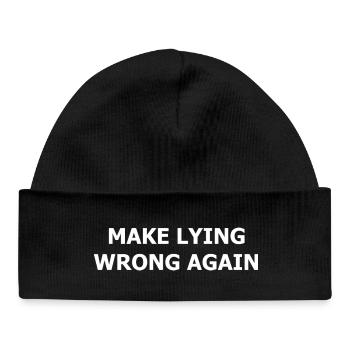 make_lying_wrong_again_whi - Baby Organic Mütze - Schwarz - Vorne
