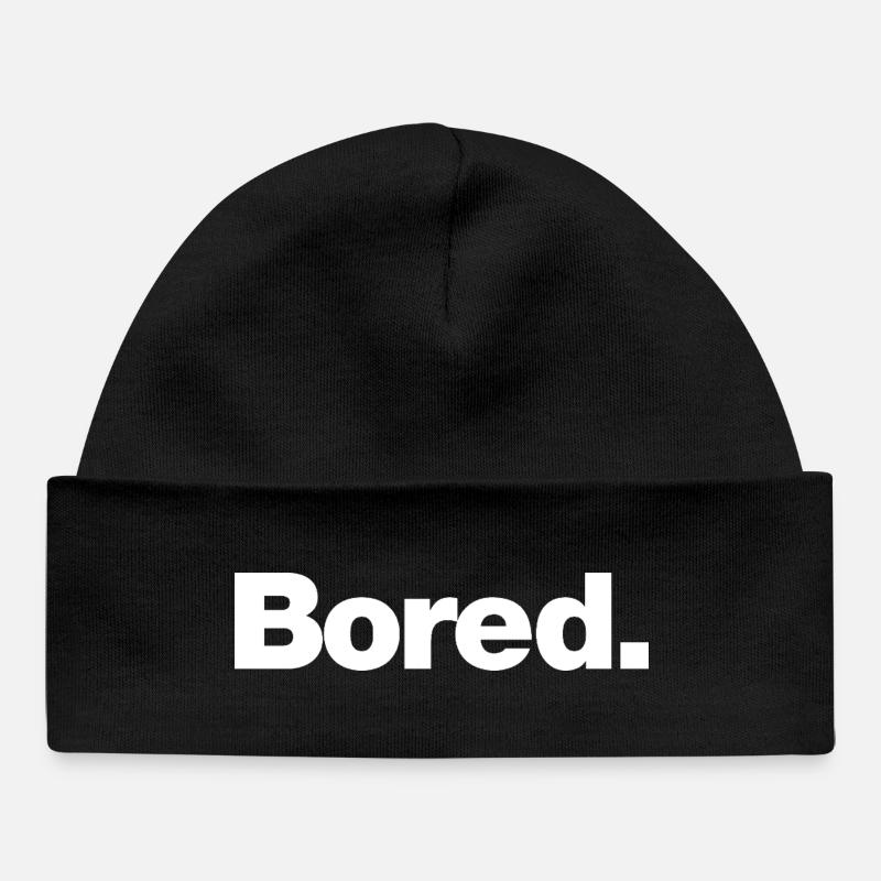 Ennuyé - Bonnet bébé bio - noir