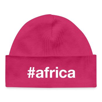 AFRIQUE Afrika - Bonnet bébé bio - hot pink - Devant