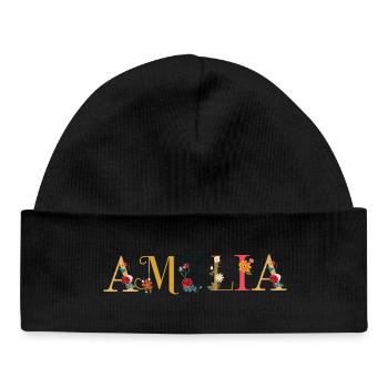 Amelia - Bonnet bébé bio - noir - Devant