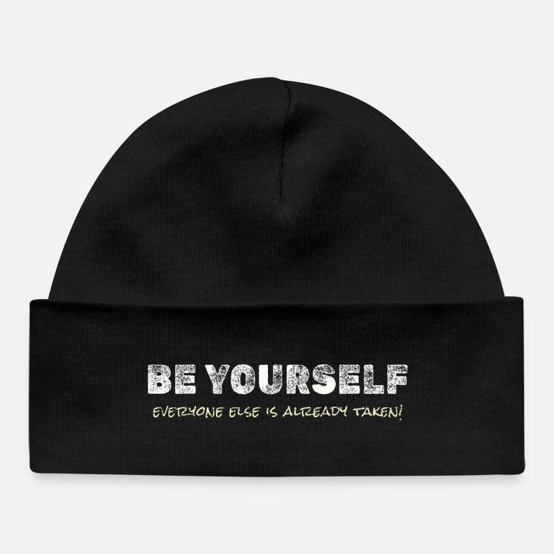 Soyez vous-même – T-shirt motivant - Bonnet bébé bio - noir