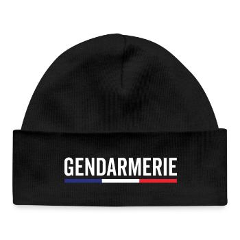 Gendarmerie Frankreich detailliertes Emblem - Baby Organic Mütze - Schwarz - Vorne