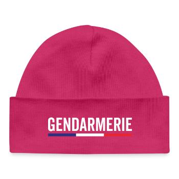 Gendarmerie Frankreich detailliertes Emblem - Baby Organic Mütze - hot Pink - Vorne