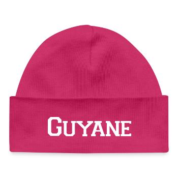 Guyane - Département 973 - Bonnet bébé bio - hot pink - Devant
