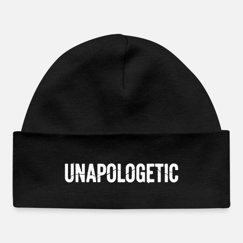 Unapologetic Authentics White - Baby Organic Mütze - Schwarz