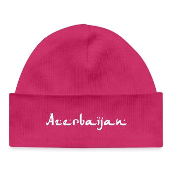 Azerbaijan Aserbaidschan - Baby Organic Beanie - hot pink - Front