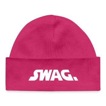 Galactic Swag Lettering - Baby Organic Beanie - hot pink - Front