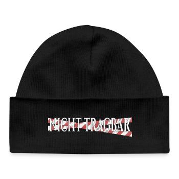 Unwearable – Black Humor Statement Design - Baby Organic Beanie - black - Front