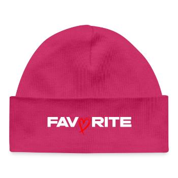 Favori du cœur - Bonnet bébé bio - hot pink - Devant