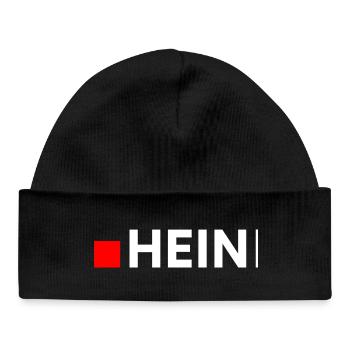 HEIN | Minimalistische, lustige Reaktion - Baby Organic Mütze - Schwarz - Vorne