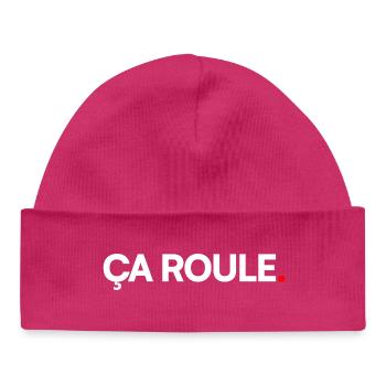 It's rolling - Baby Organic Beanie - hot pink - Front