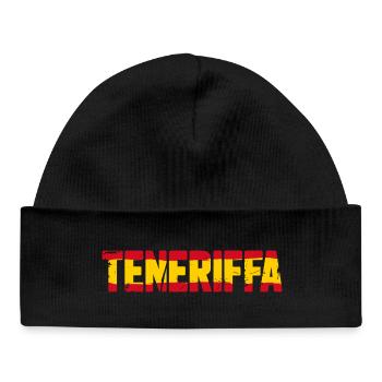 Teneriffa Flagge Spanien - Baby Organic Mütze - Schwarz - Vorne