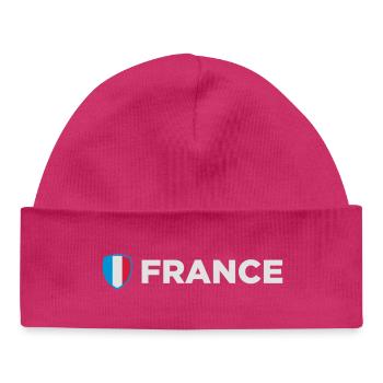 National Flag Of France - Baby Organic Beanie - hot pink - Front