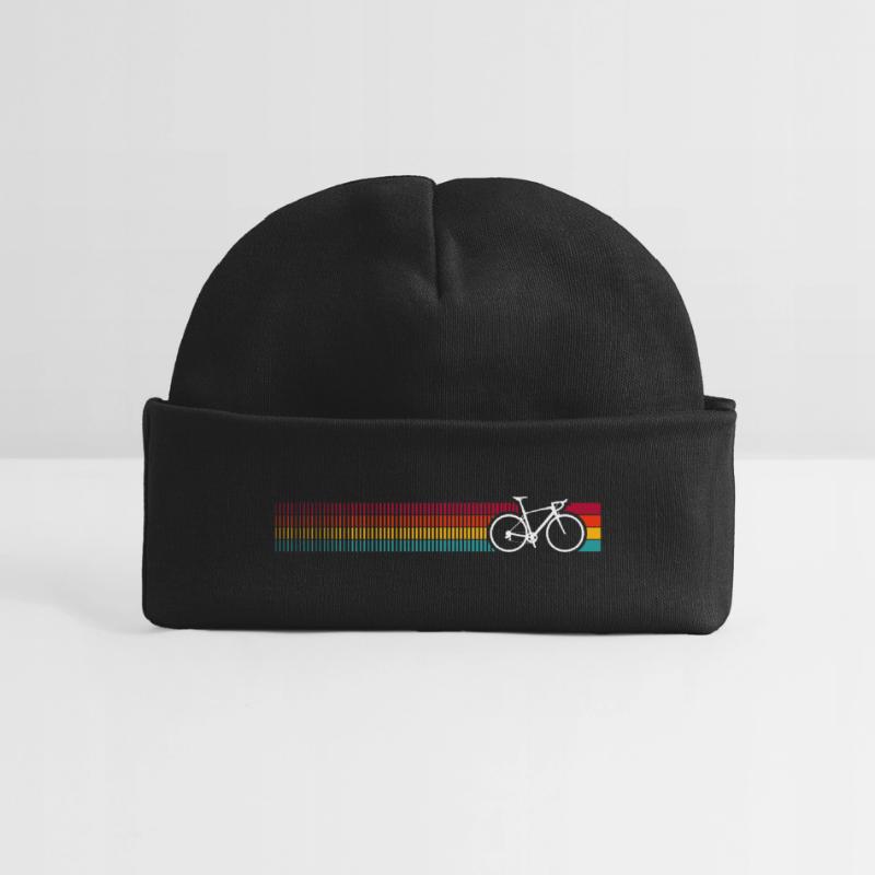Vibrant Rainbow Bicycle Pattern Baby Organic Beanie