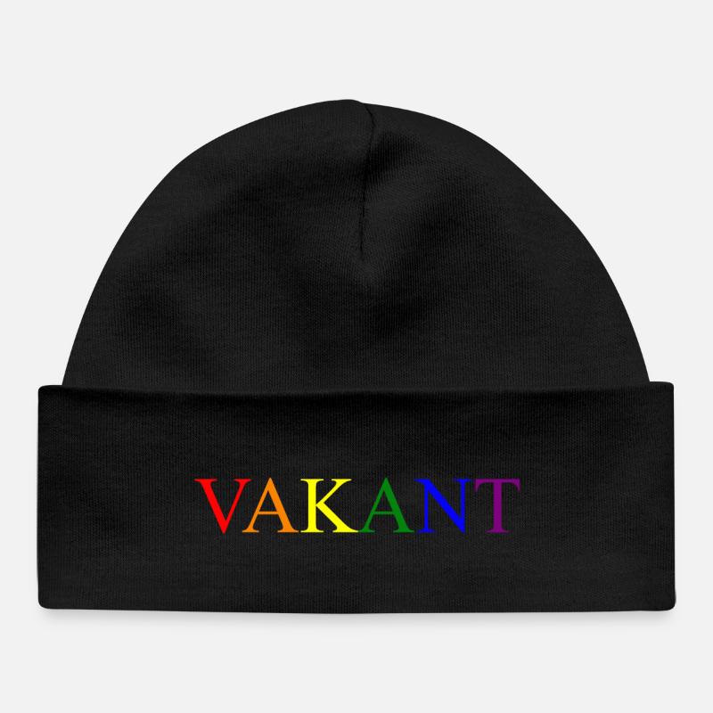 Lettrage vacant 1 - Bonnet bébé bio - noir