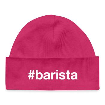 Café BARISTA - Bonnet bébé bio - hot pink - Devant