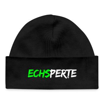 Echsperte - expert, funny pun - Baby Organic Beanie - black - Front