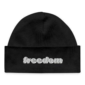 FREEDOM - Baby Organic Beanie - black - Front