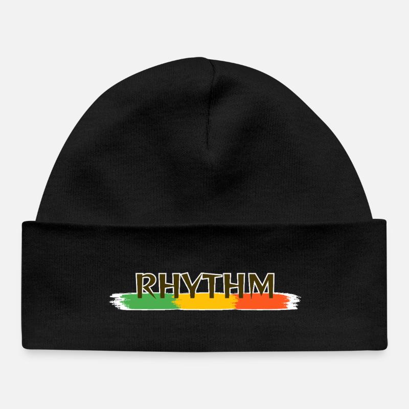 Rythme reggae - Bonnet bébé bio - noir