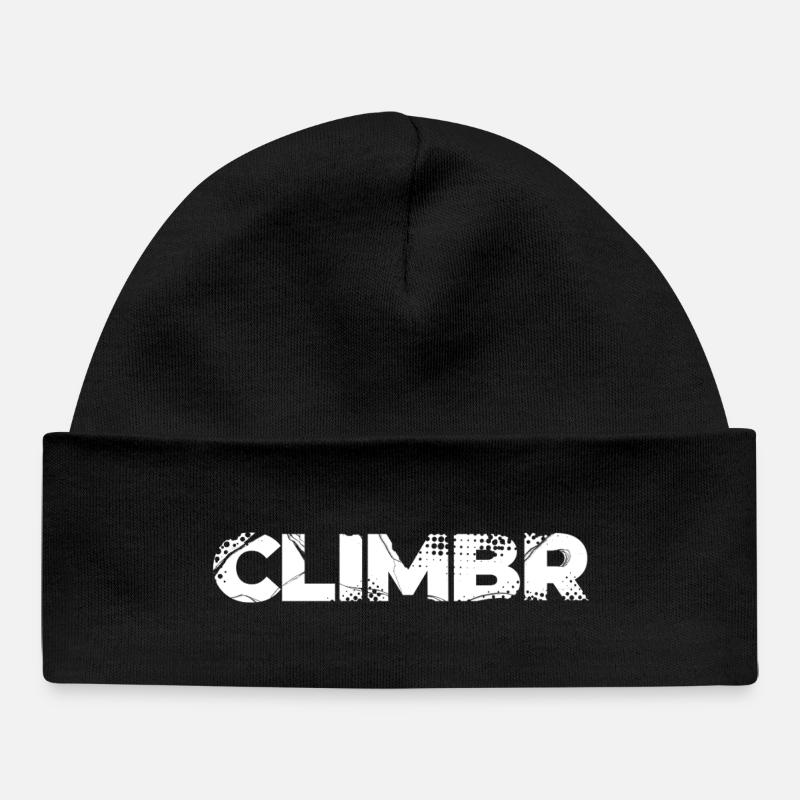 CLIMBR: A design for climbers - Baby Organic Beanie - black