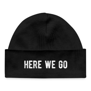 Here We Go Game Day Minimal Design - Baby Organic Beanie - black - Front
