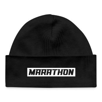 marathon - Baby Organic Beanie - black - Front