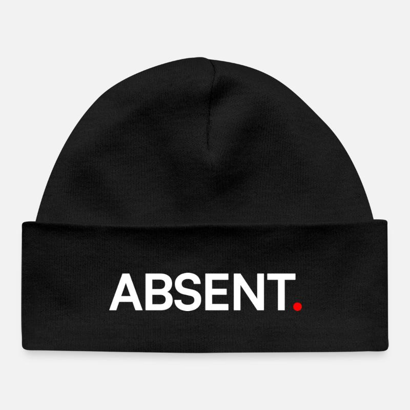 ABSENT. Design Minimal Expression Moderne - Bonnet bébé bio - noir