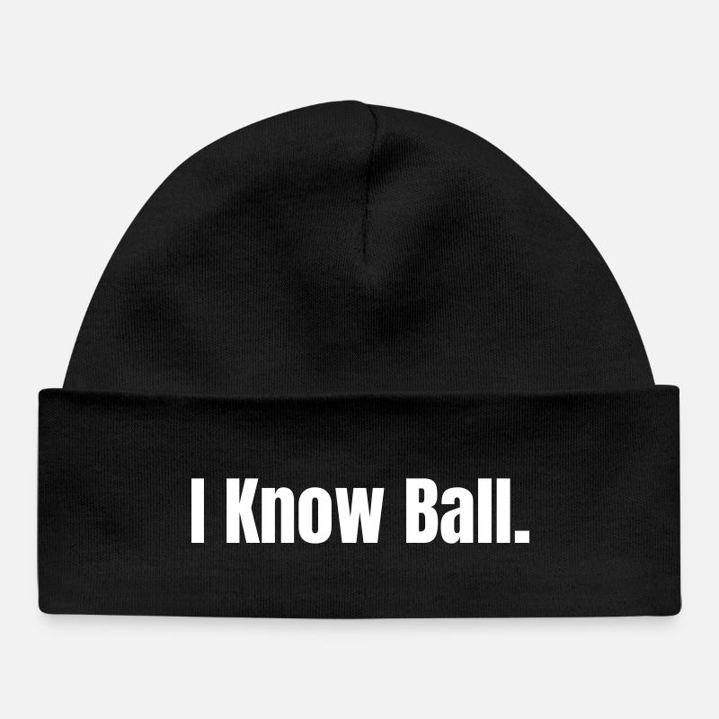 I Know Ball : Édition Minimaliste Auto-Déclaration - Bonnet bébé bio - noir