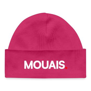 YES | Minimalist humor reaction - Baby Organic Beanie - hot pink - Front